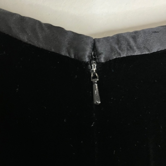 Ann Taylor LOFT Womens Silk Rayon Black Flare Velvet Pants Zip Trousers Sz 10 - Picture 6 of 9